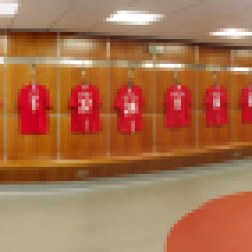 Man U . Man United dressing room