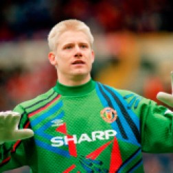 Sport. Football. pic: 10th April 1994. FA. Cup Final Semi-Final. Manchester United 1 v Charlton Athletic 1. a.e.t. Peter Schmeichel, Manchester United goalkeeper. Peter Schmeichel, was the Denmark goalkeeper 1987-2001, winning 129 Denmark international caps.